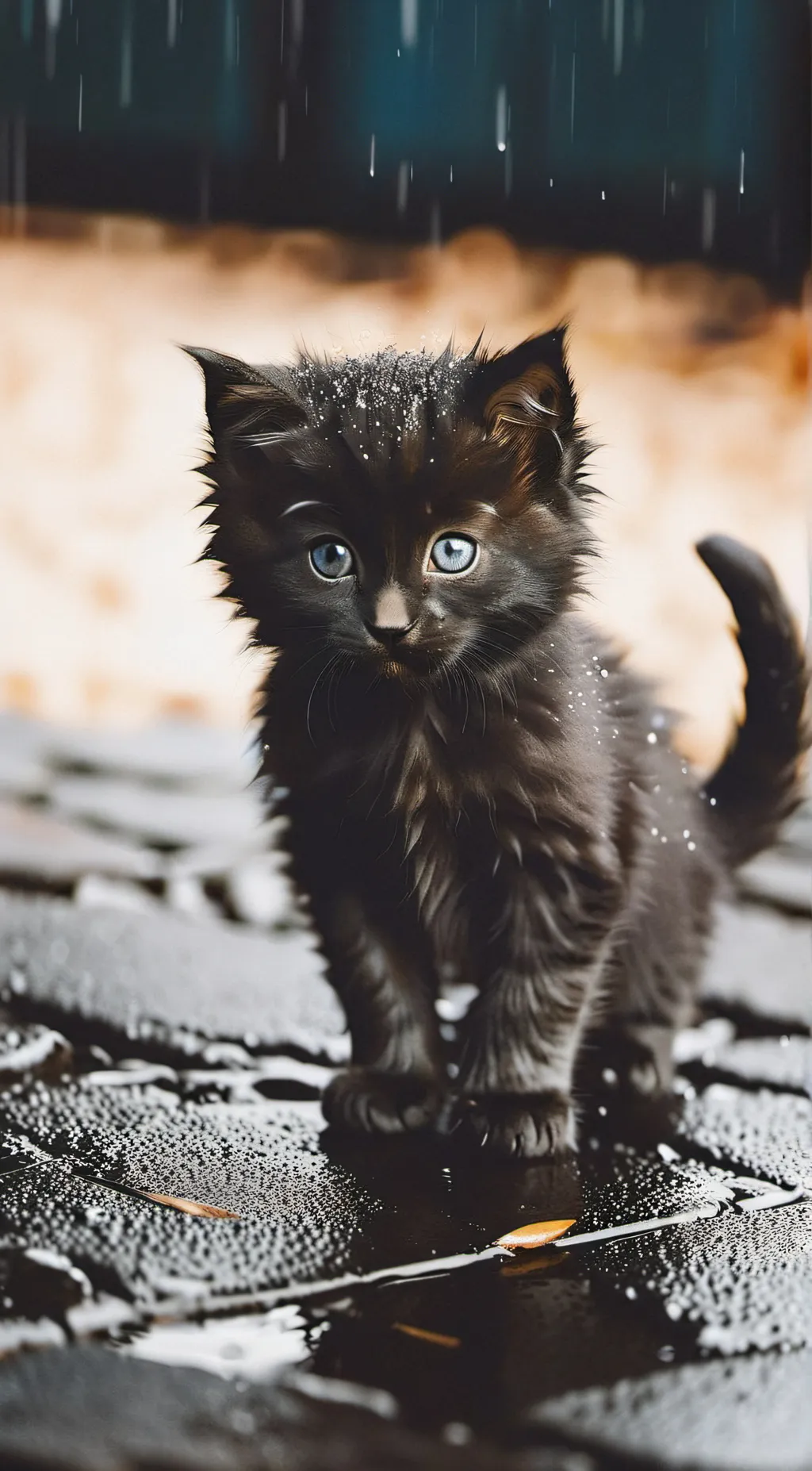 ai character: Homeless kitten background