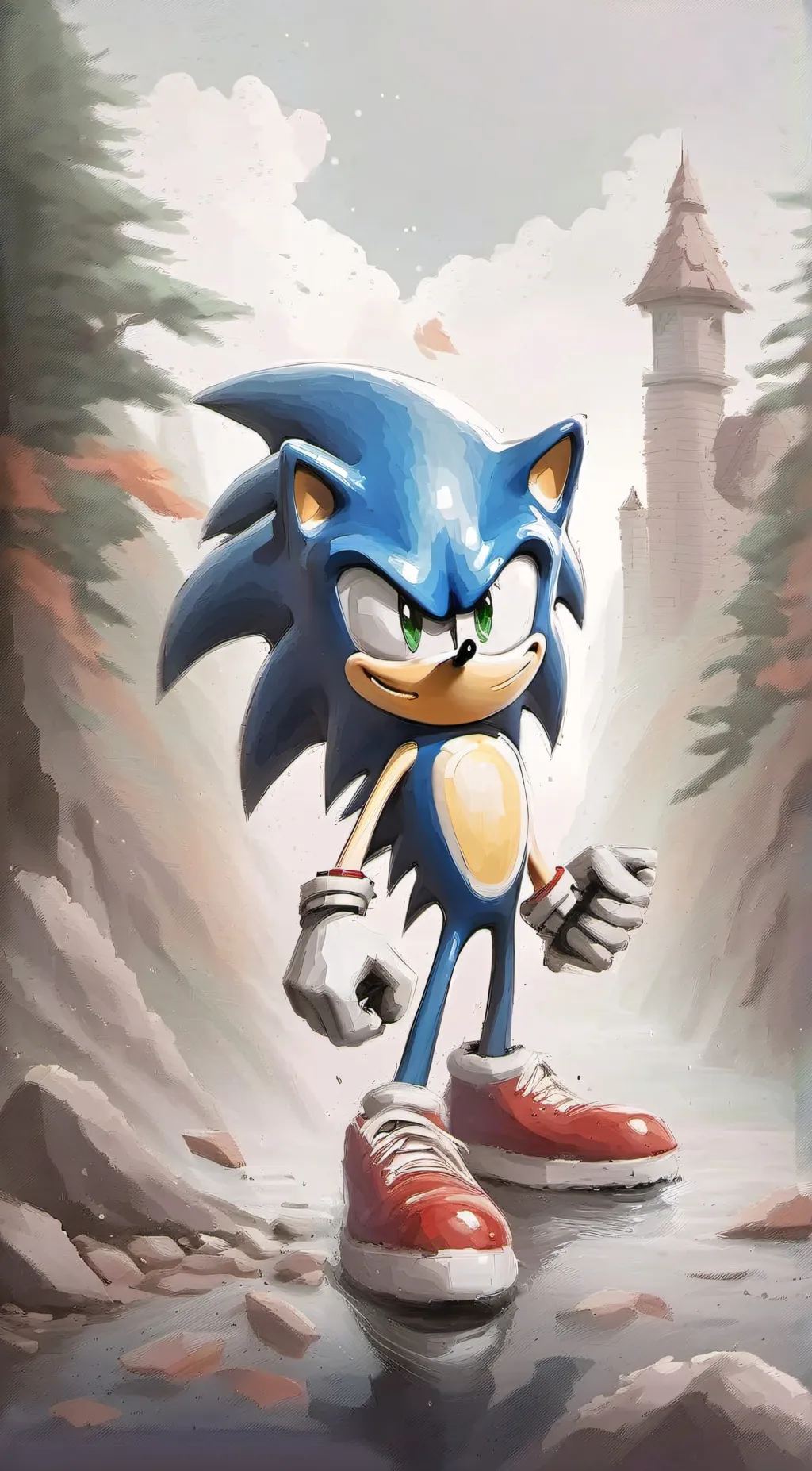 ai character: Sonic the hedgehog background