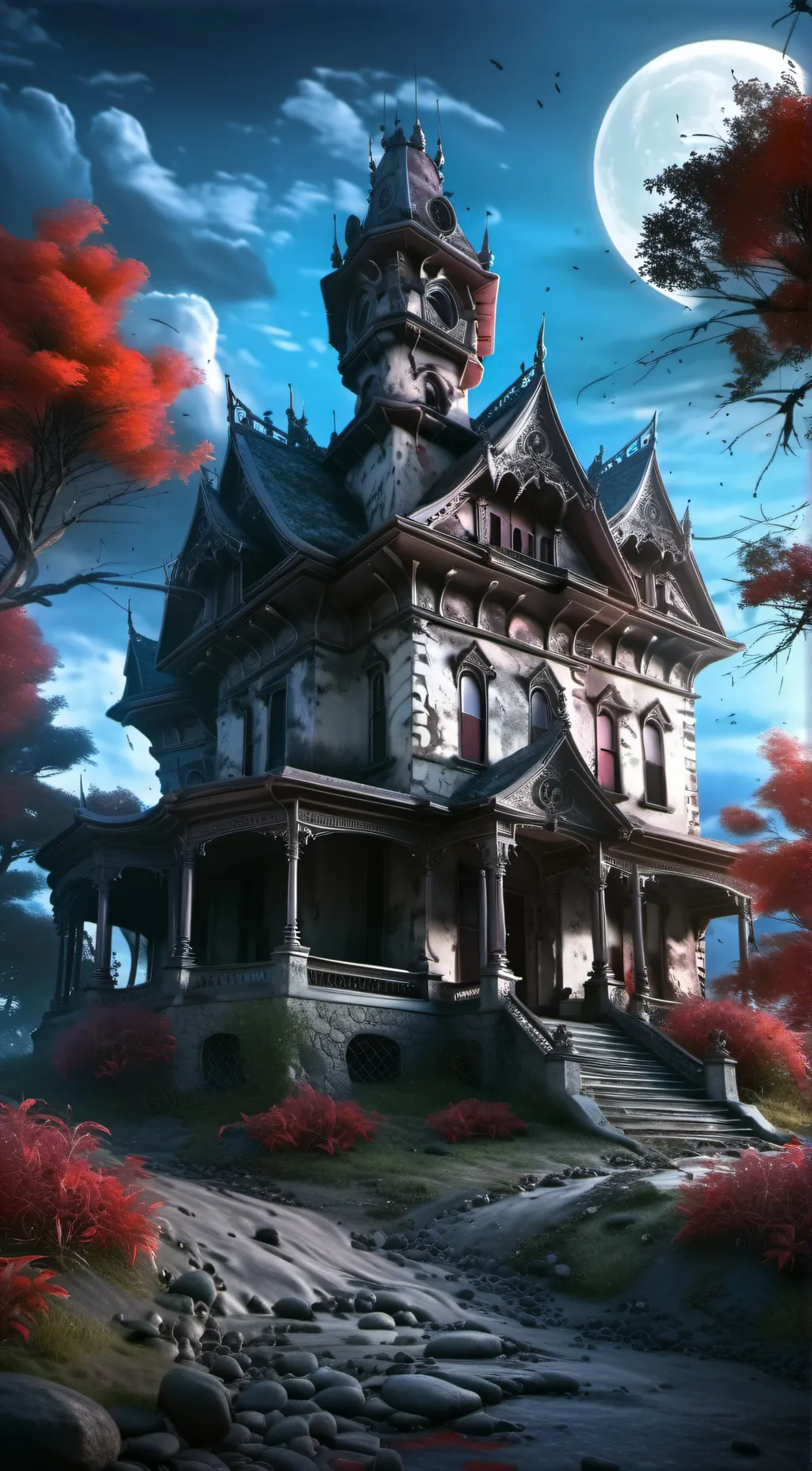 ai character: NPC SCARY HOUSE background