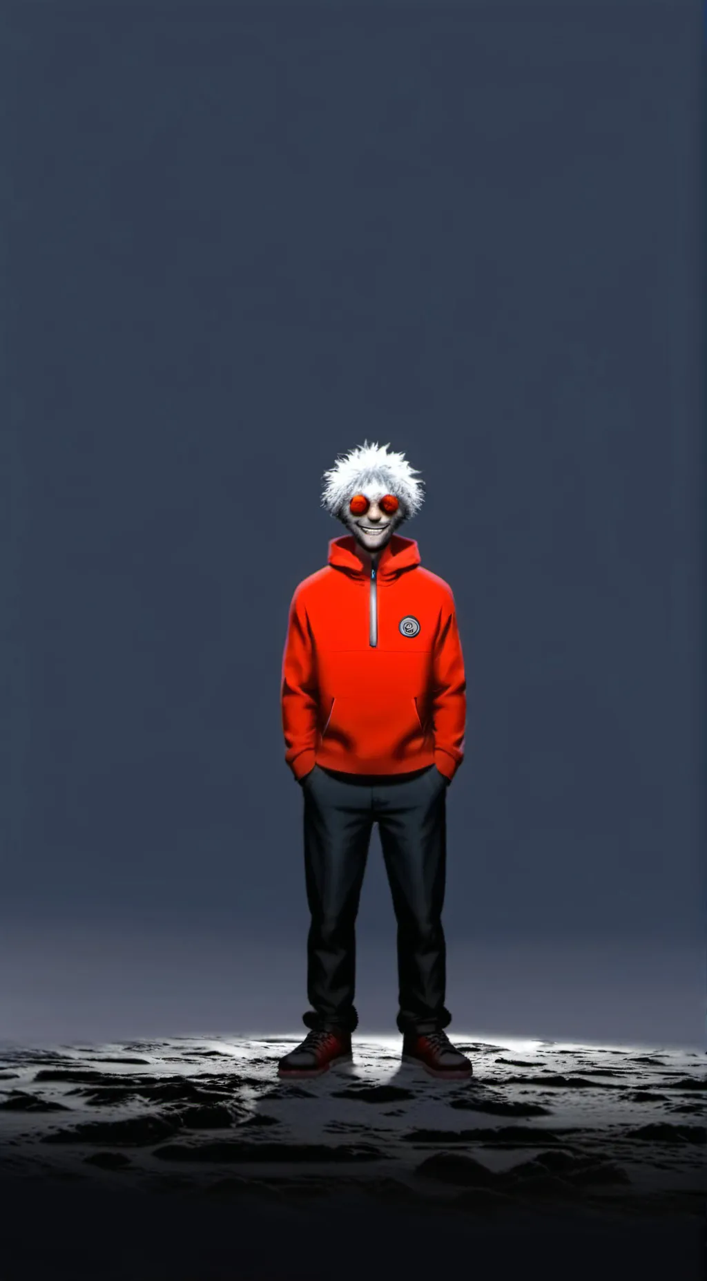 ai character: Silent man background