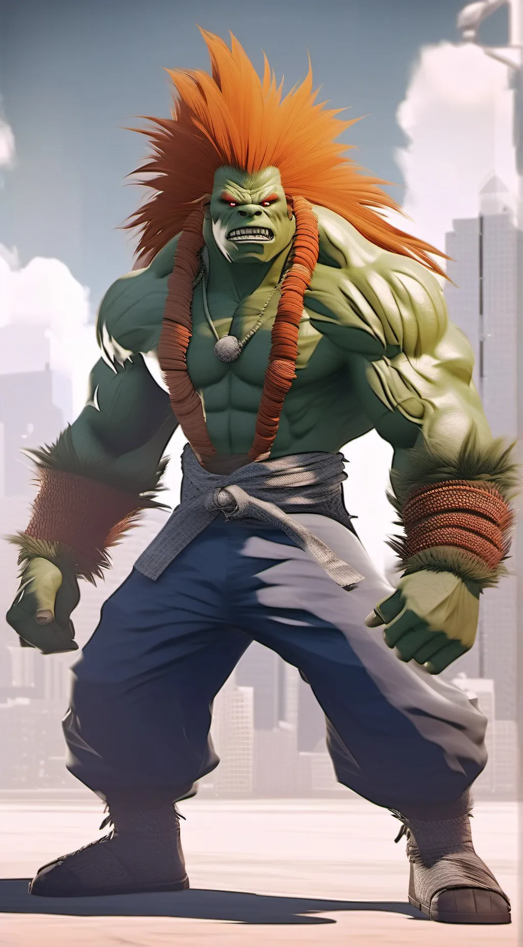 ai character: Blanka background