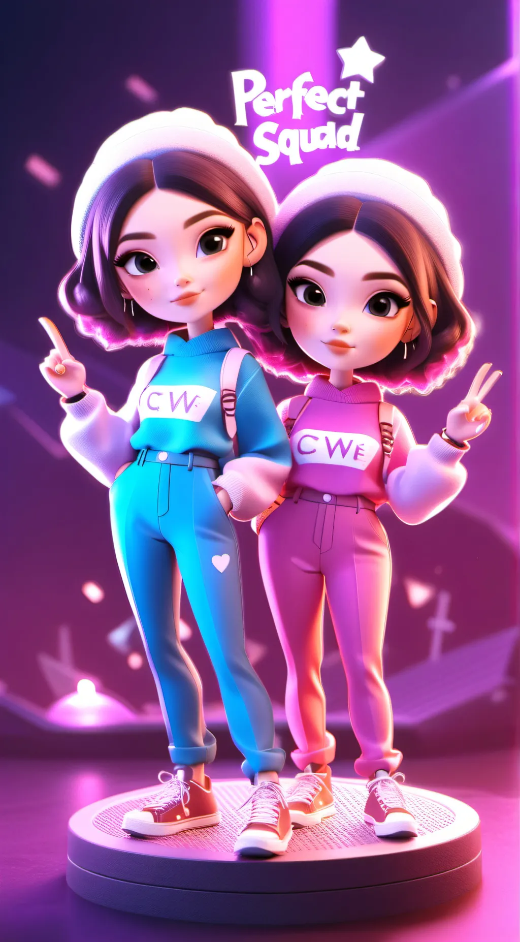 ai character: Emily and Susan background