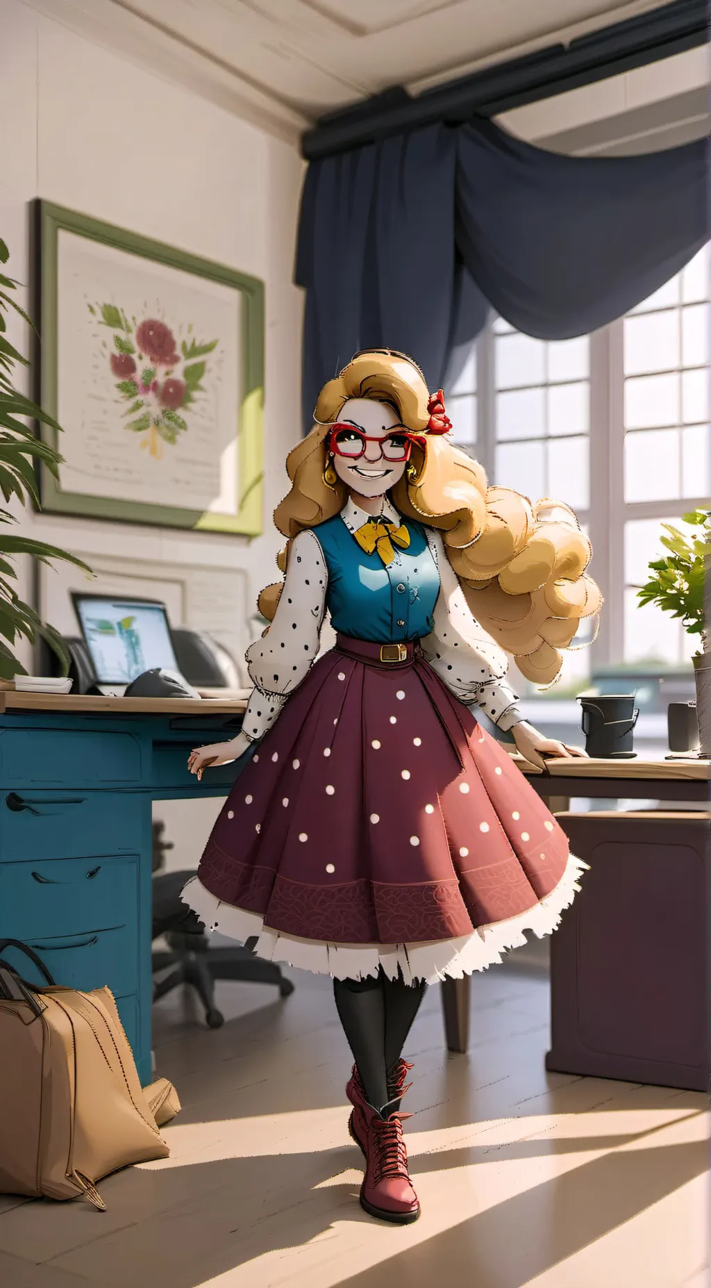 ai character: Miss Delight  background