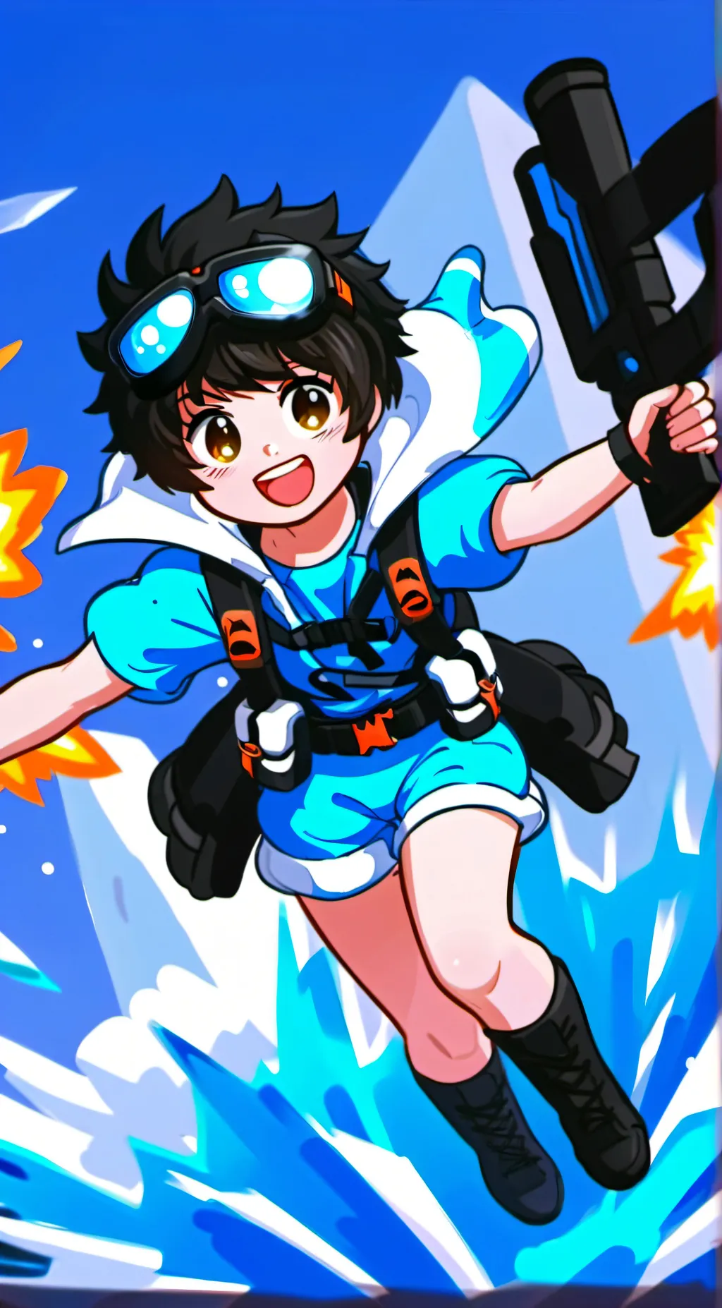 ai character: nico  and omz background