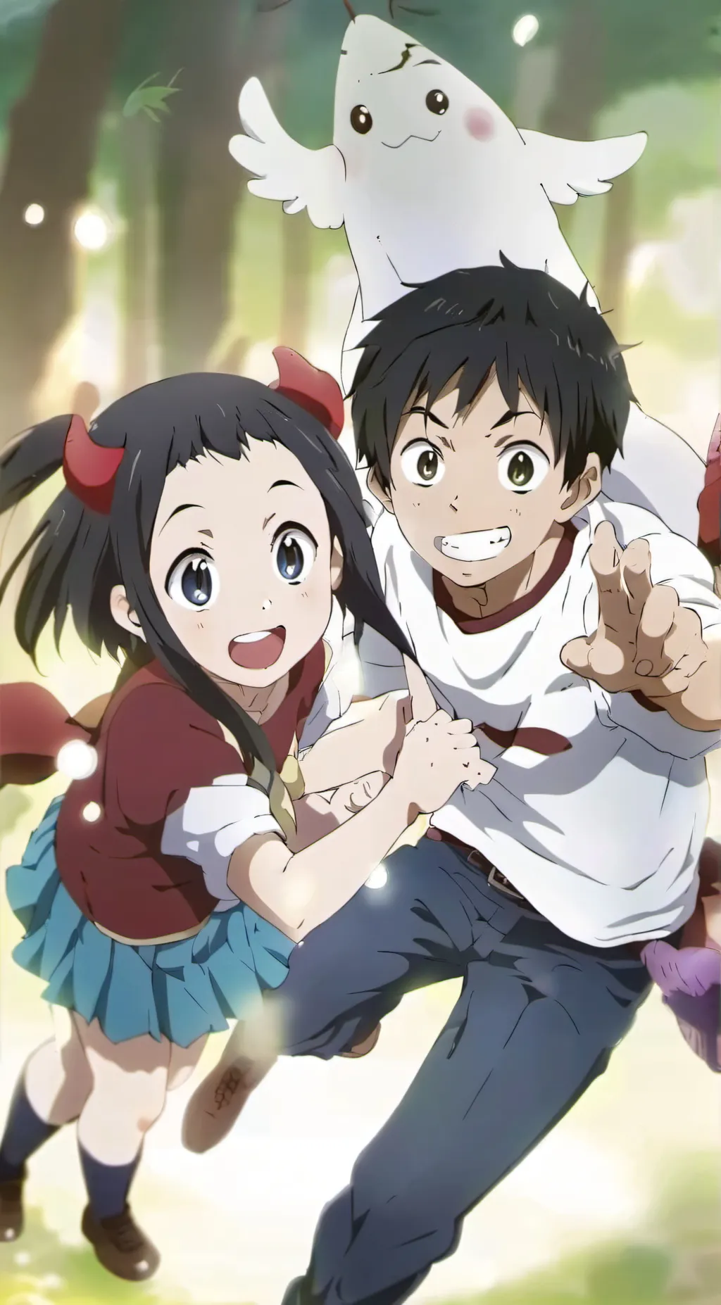 ai character: Lilly and ray background