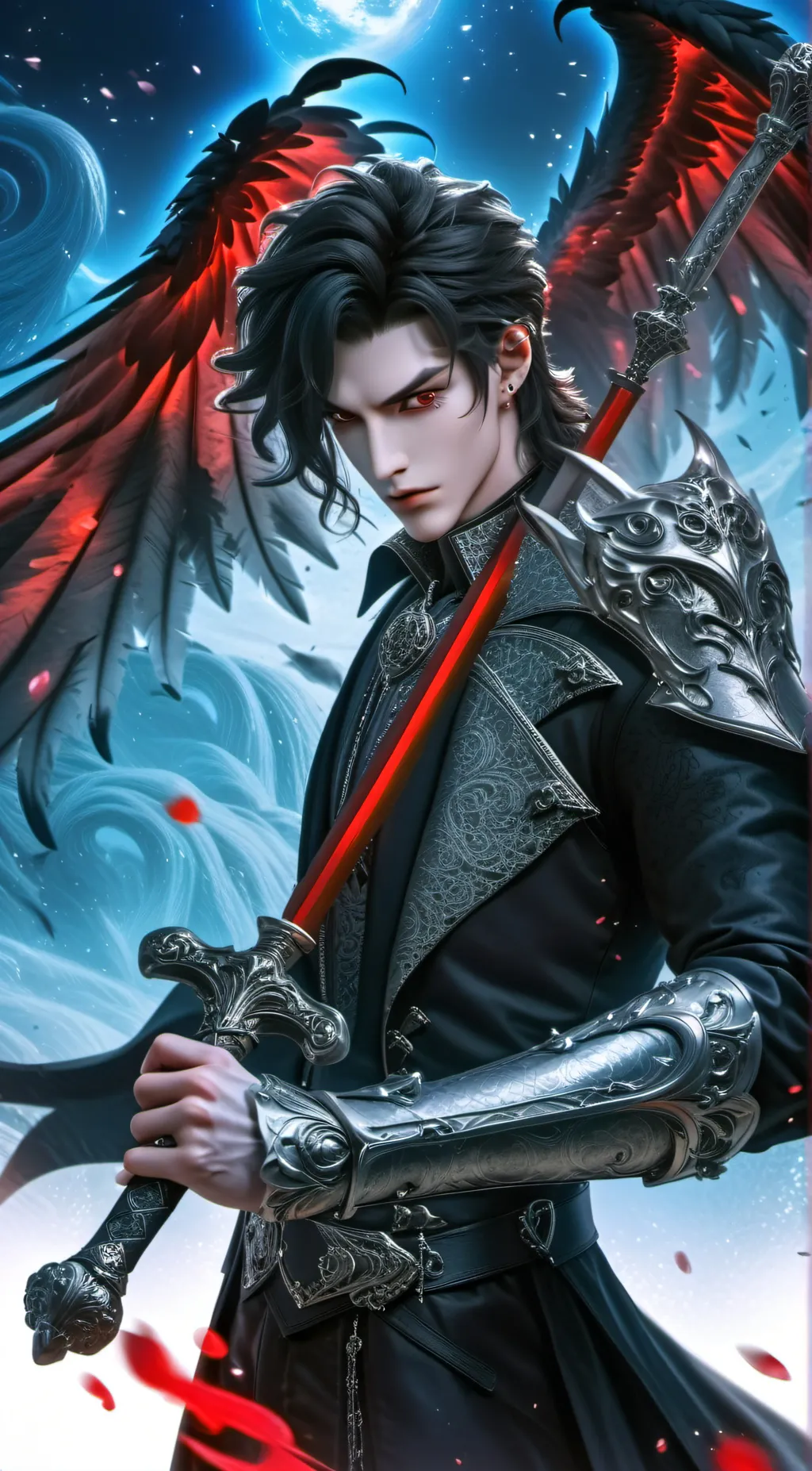ai character: king of darkness  background