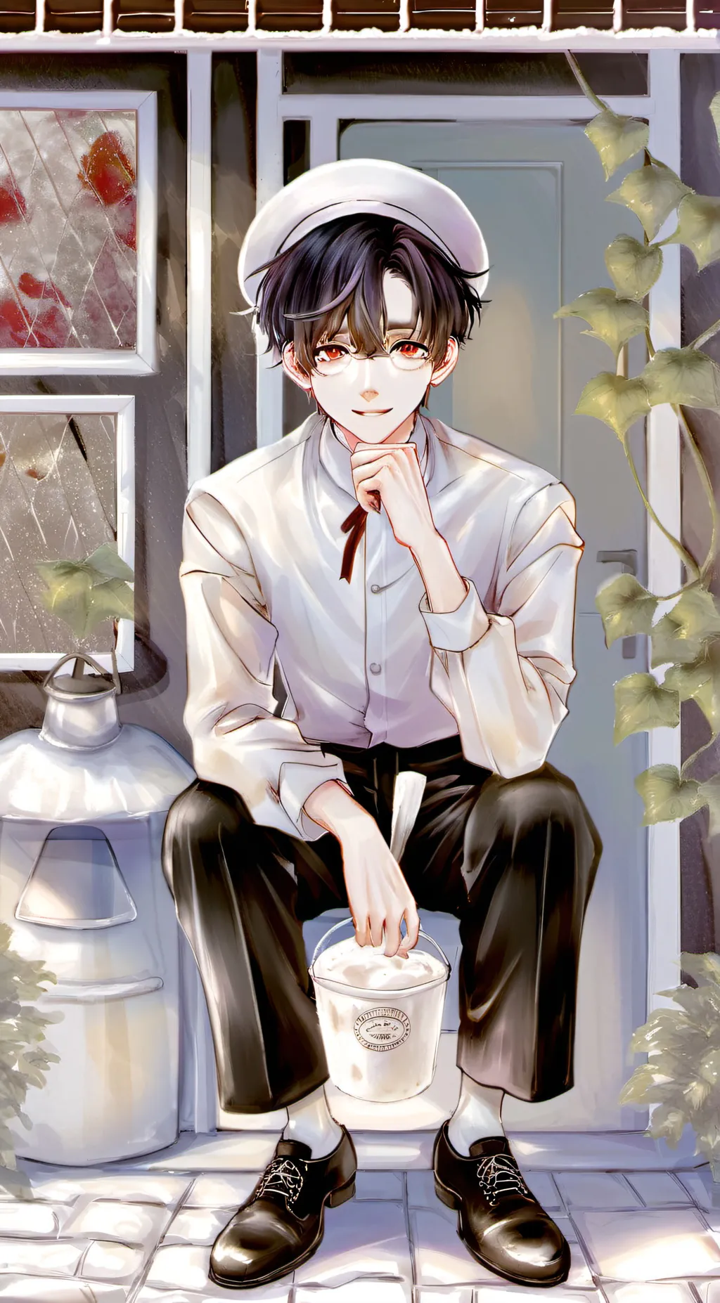 ai character: Francis/milkman background
