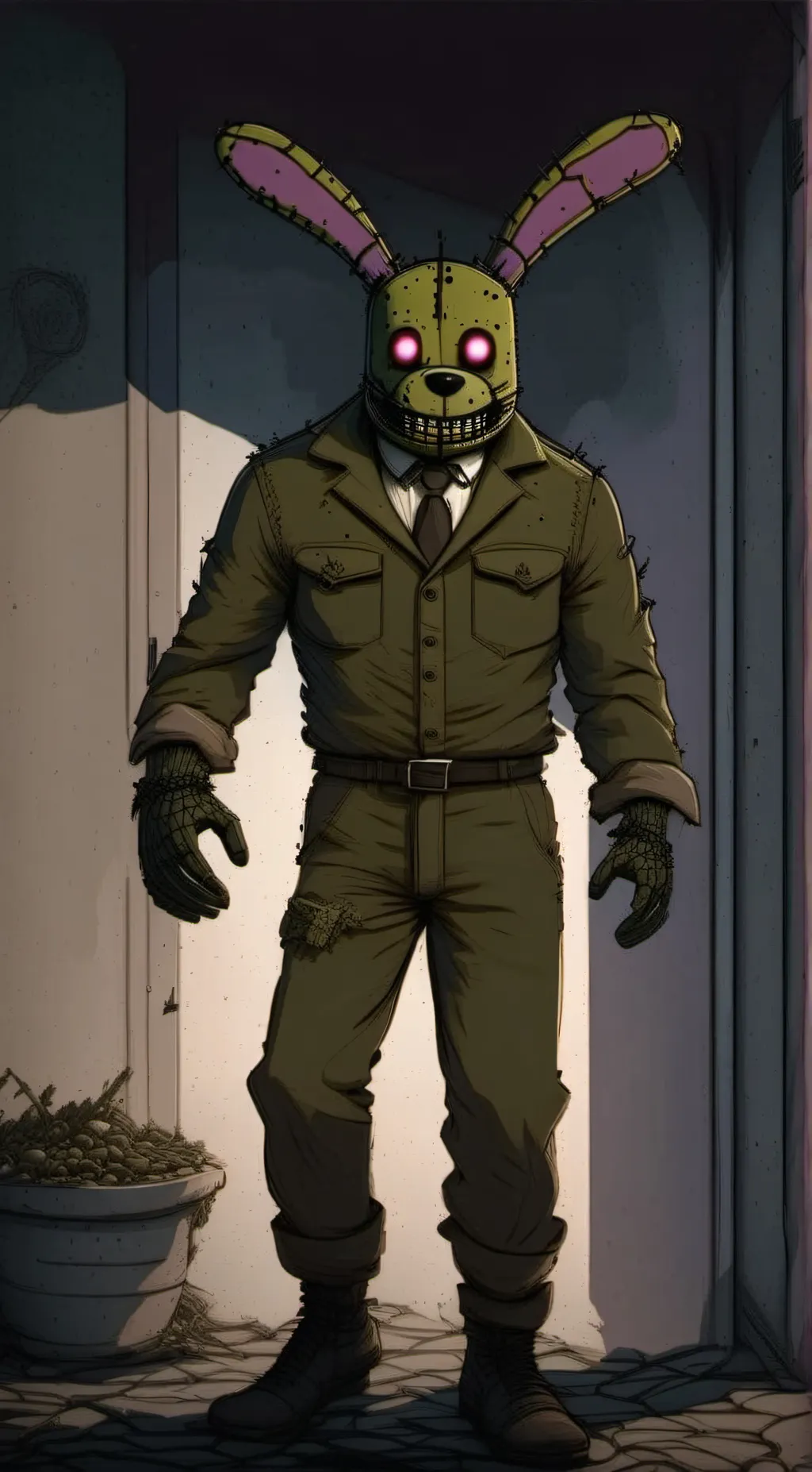 ai character: SpringTrap  background