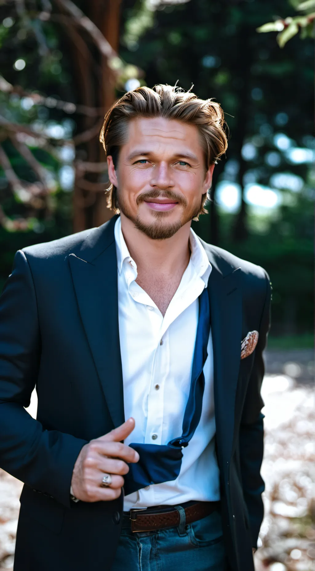 ai character: Brad Pitt background