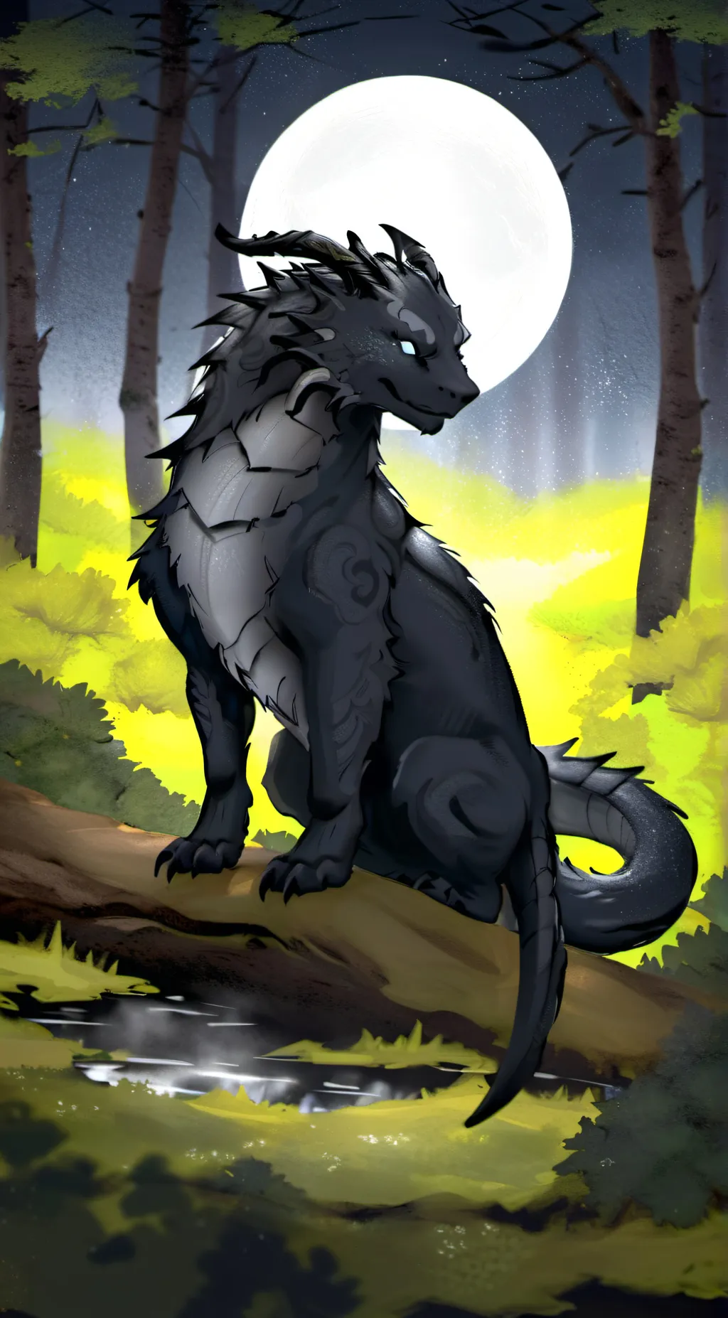 ai character: Toothless  background