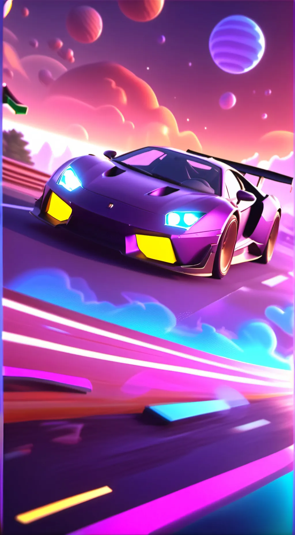 ai character: Super car background
