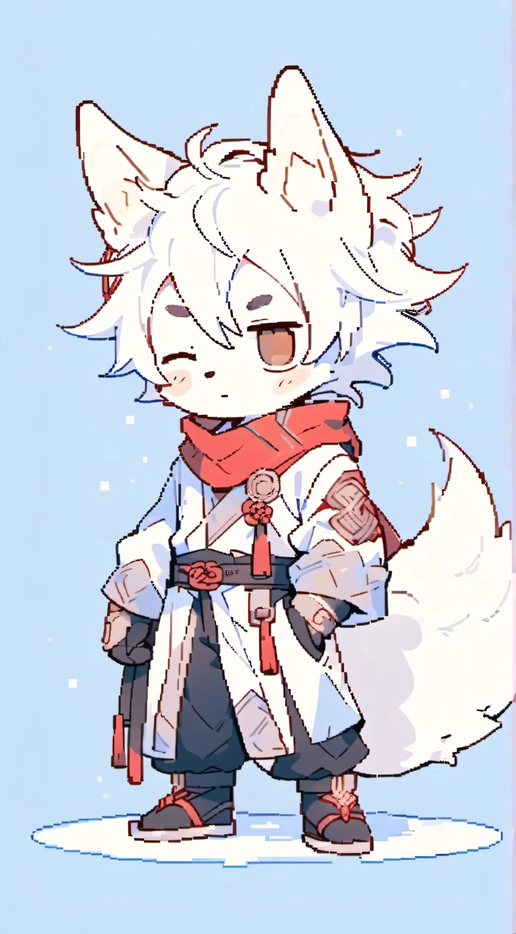 ai character: a furry⚪◻️ background