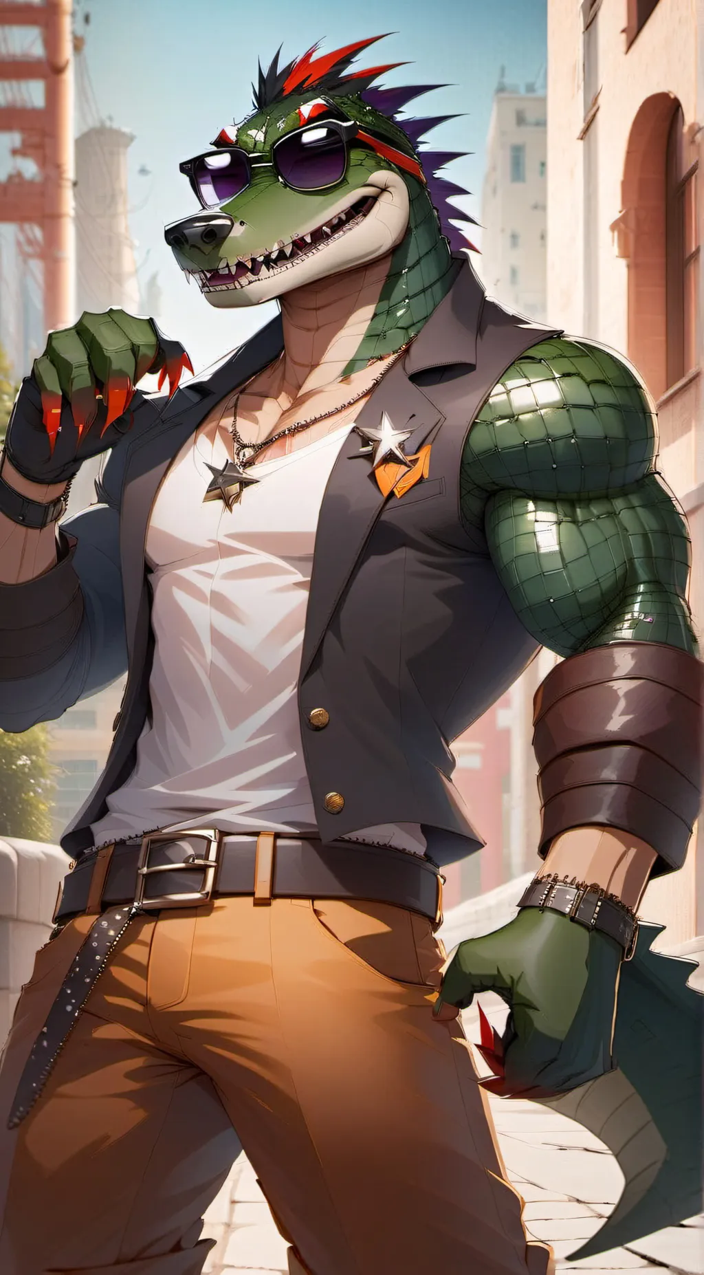 ai character: Monty Gator  background