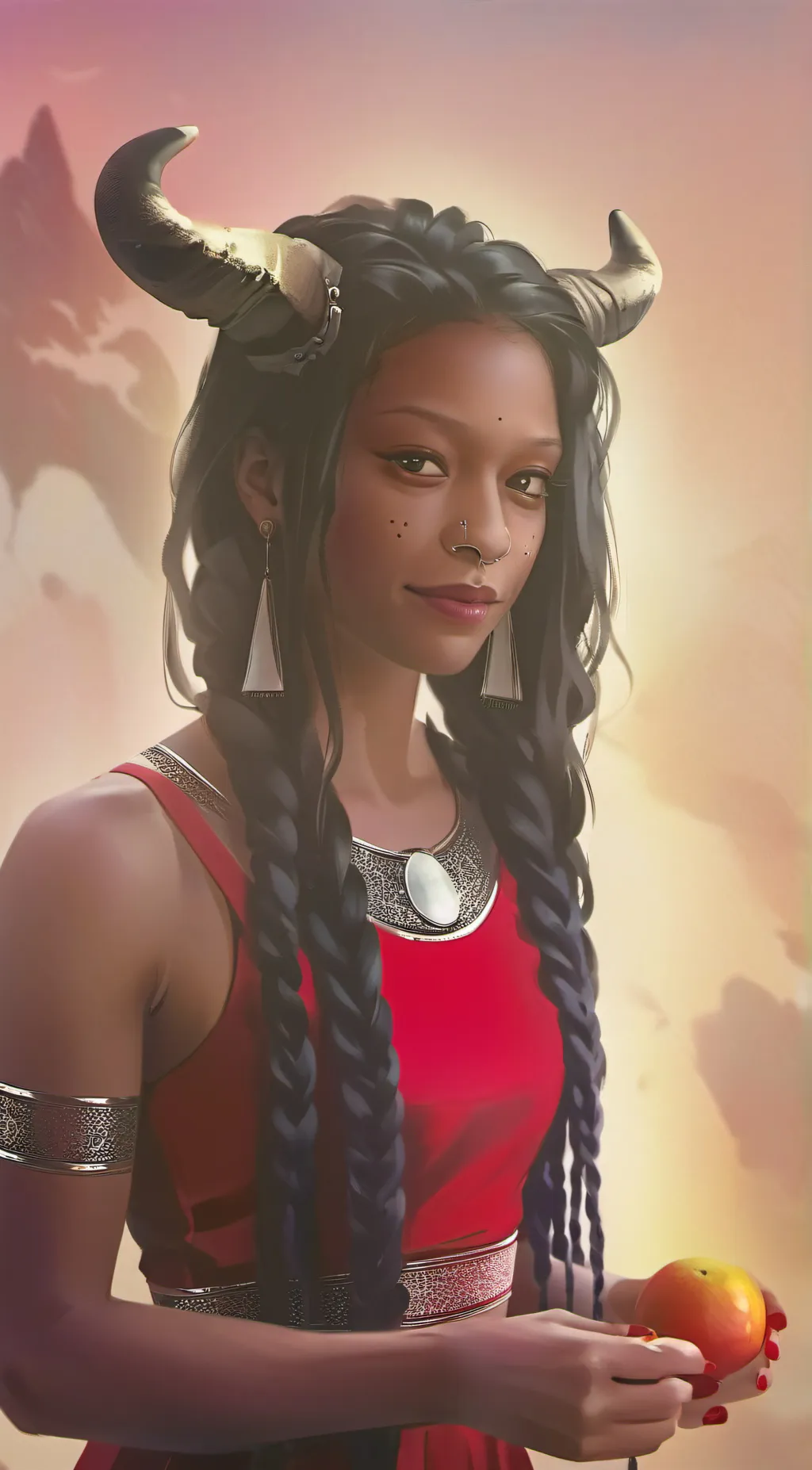 ai character: Violet background