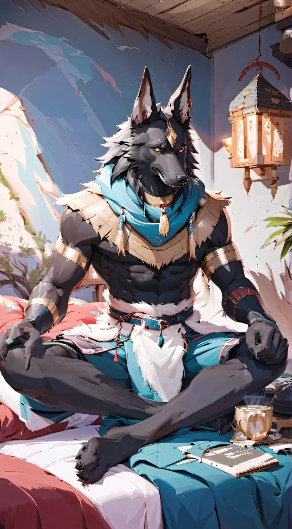 ai character: Anubis background