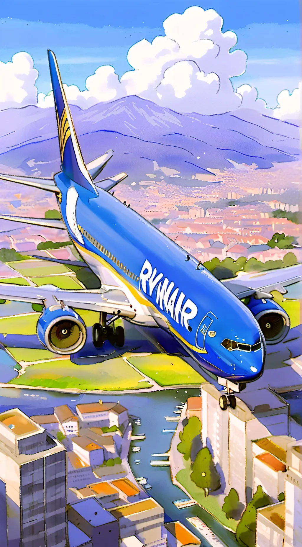 ai character: Ryanair  background