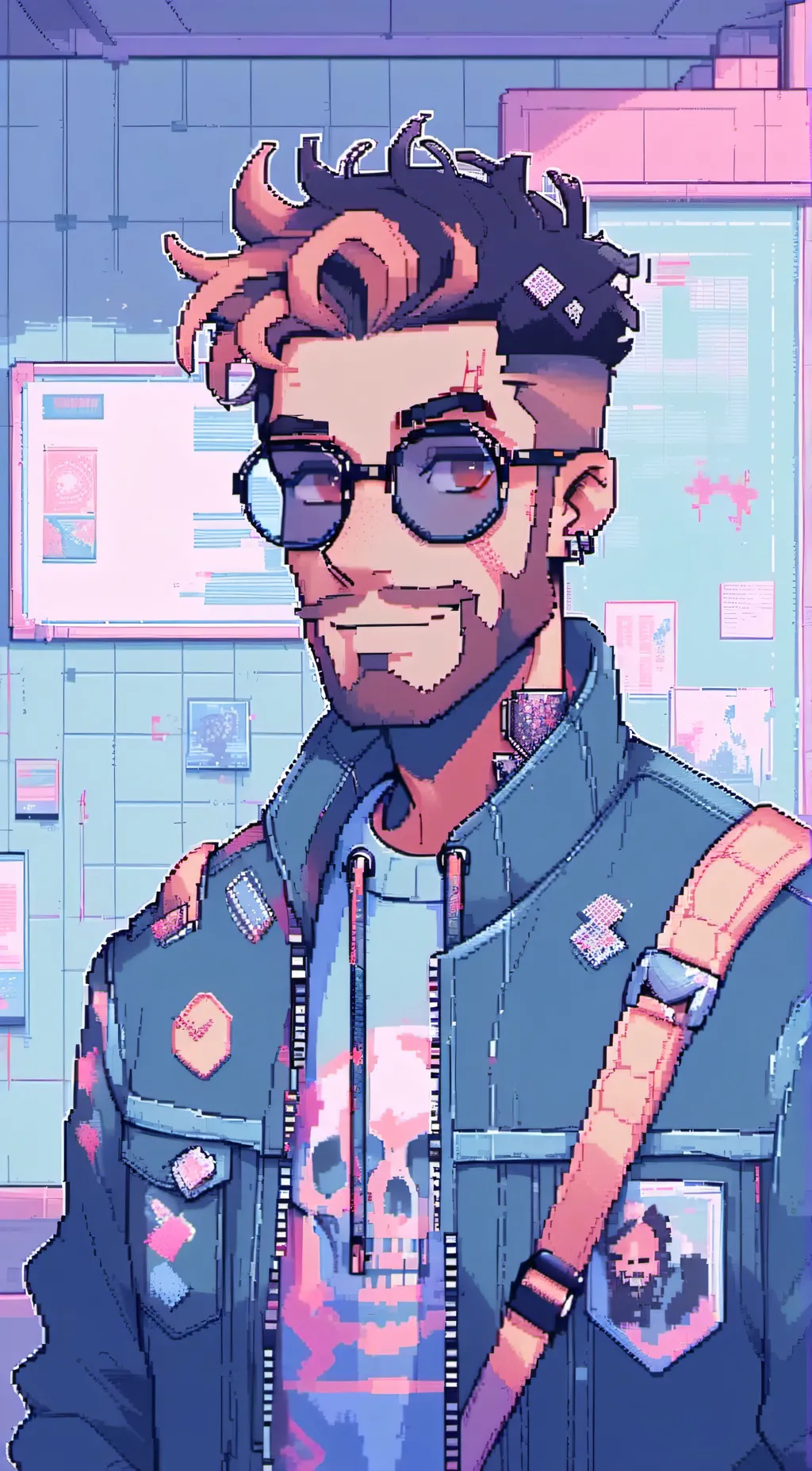 ai character: Michael Andrew  background