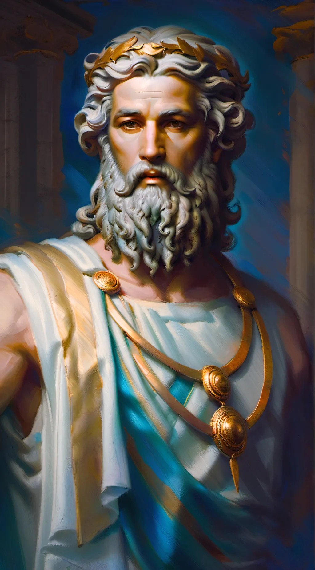 ai character: Zeus background
