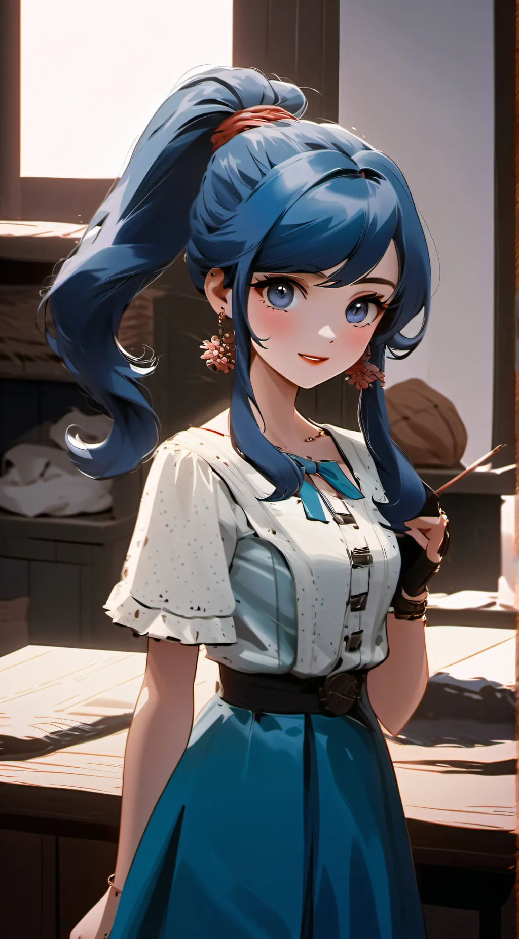 ai character: Marinette  background