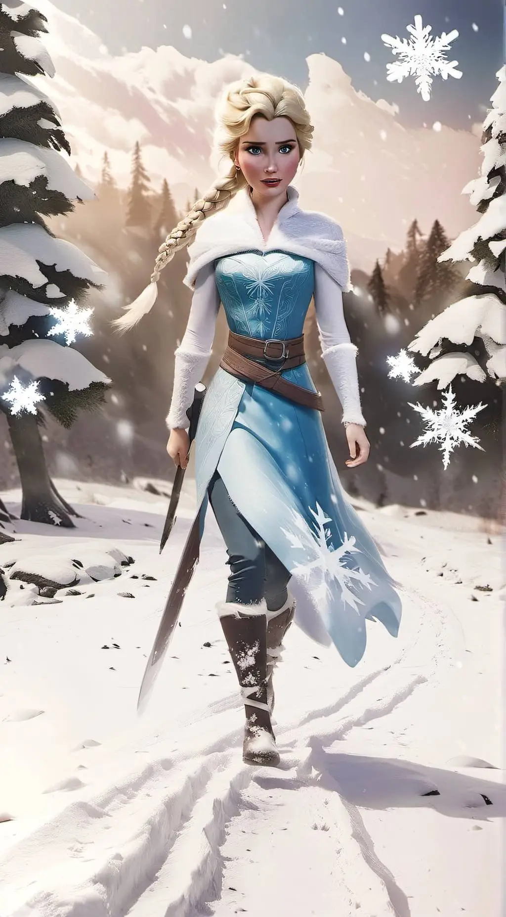 ai character: Queen Elsa background