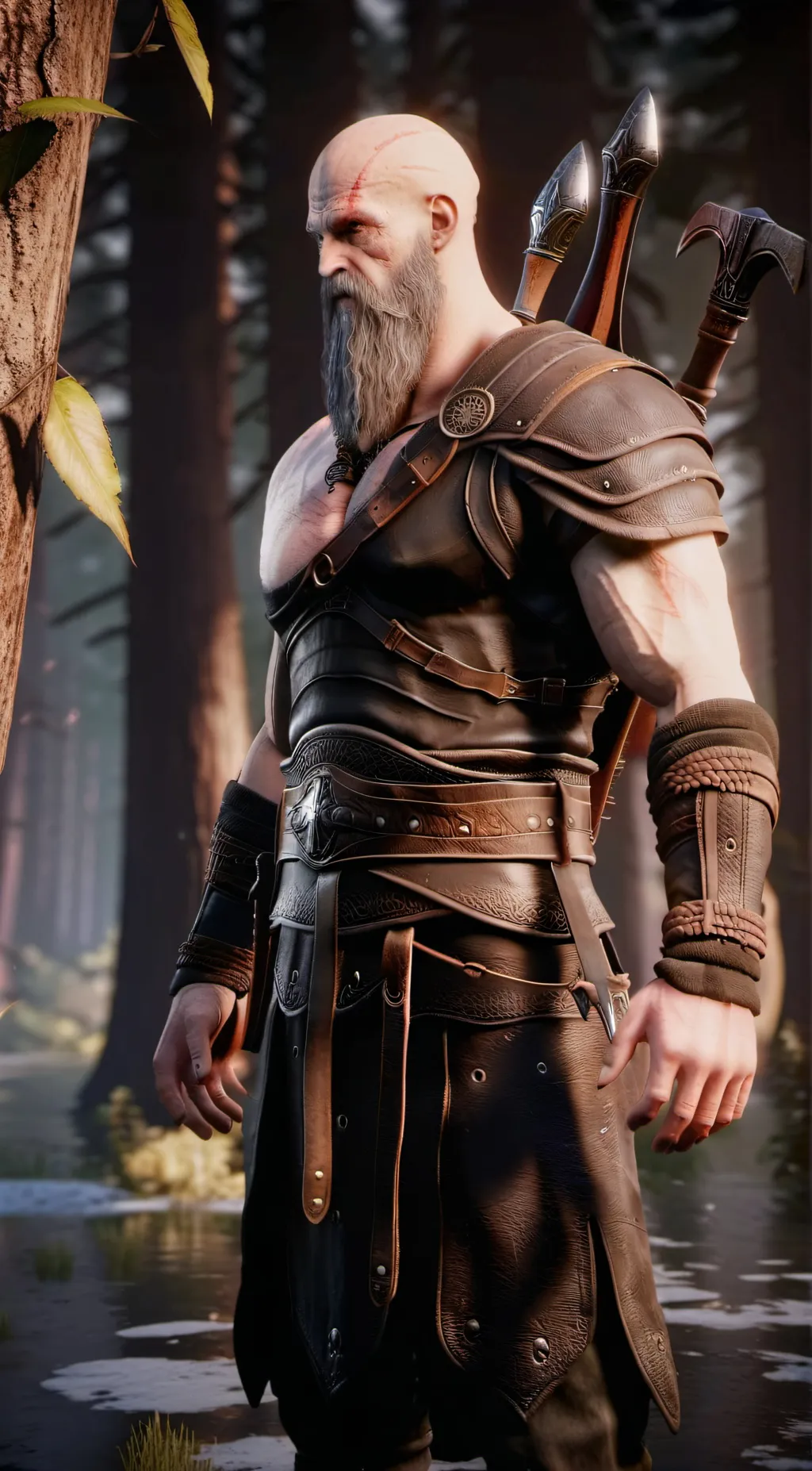 ai character: kratos background