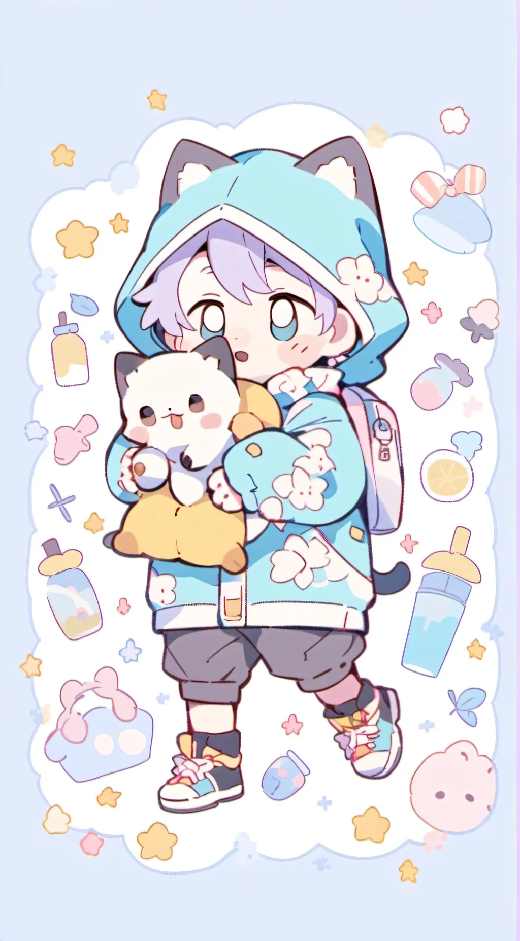 ai character: Catnap Jr.  background