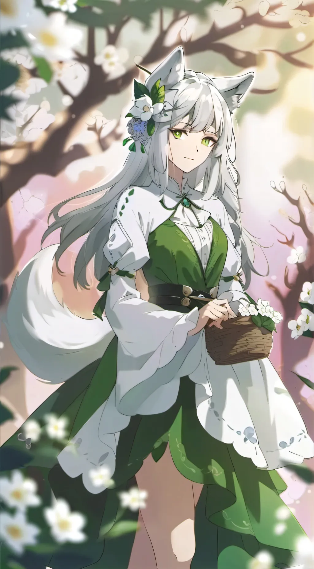 ai character: Violet background