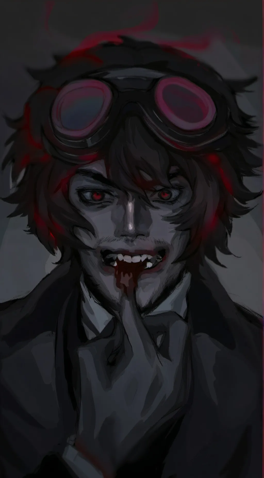 ai character: Ticci Toby  background