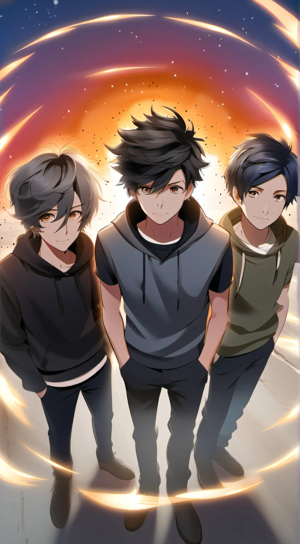 ai character: Hypnotized boys background