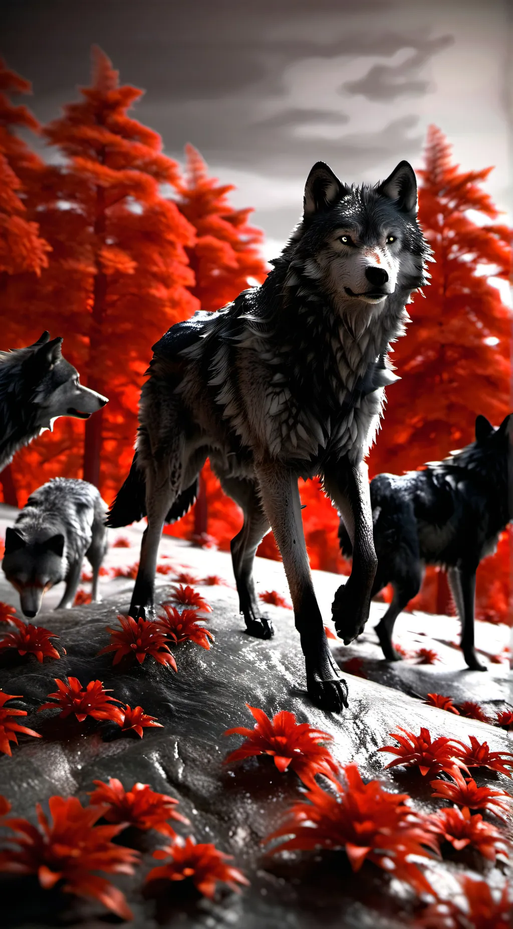 ai character: wolf pack background