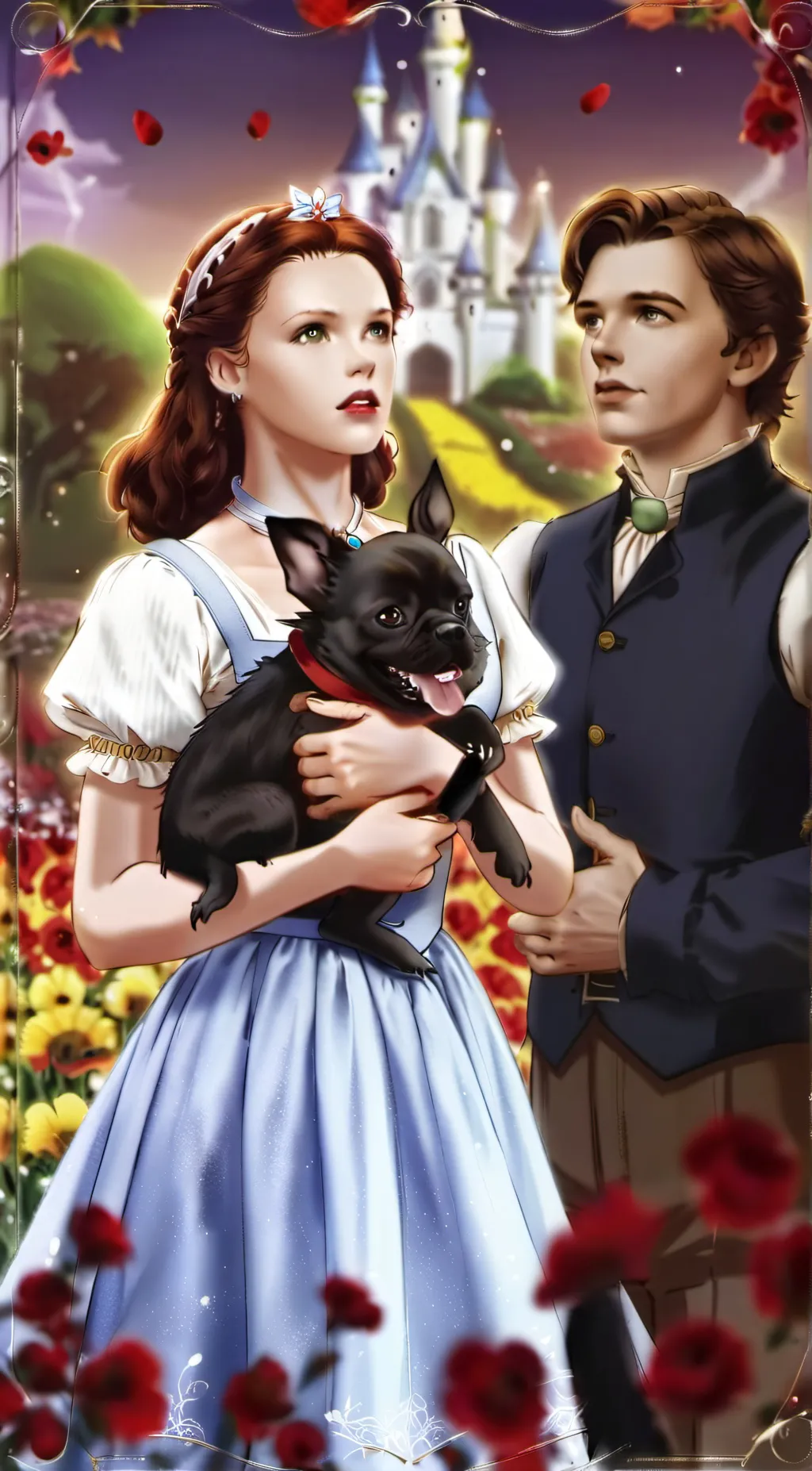 ai character: Rose background