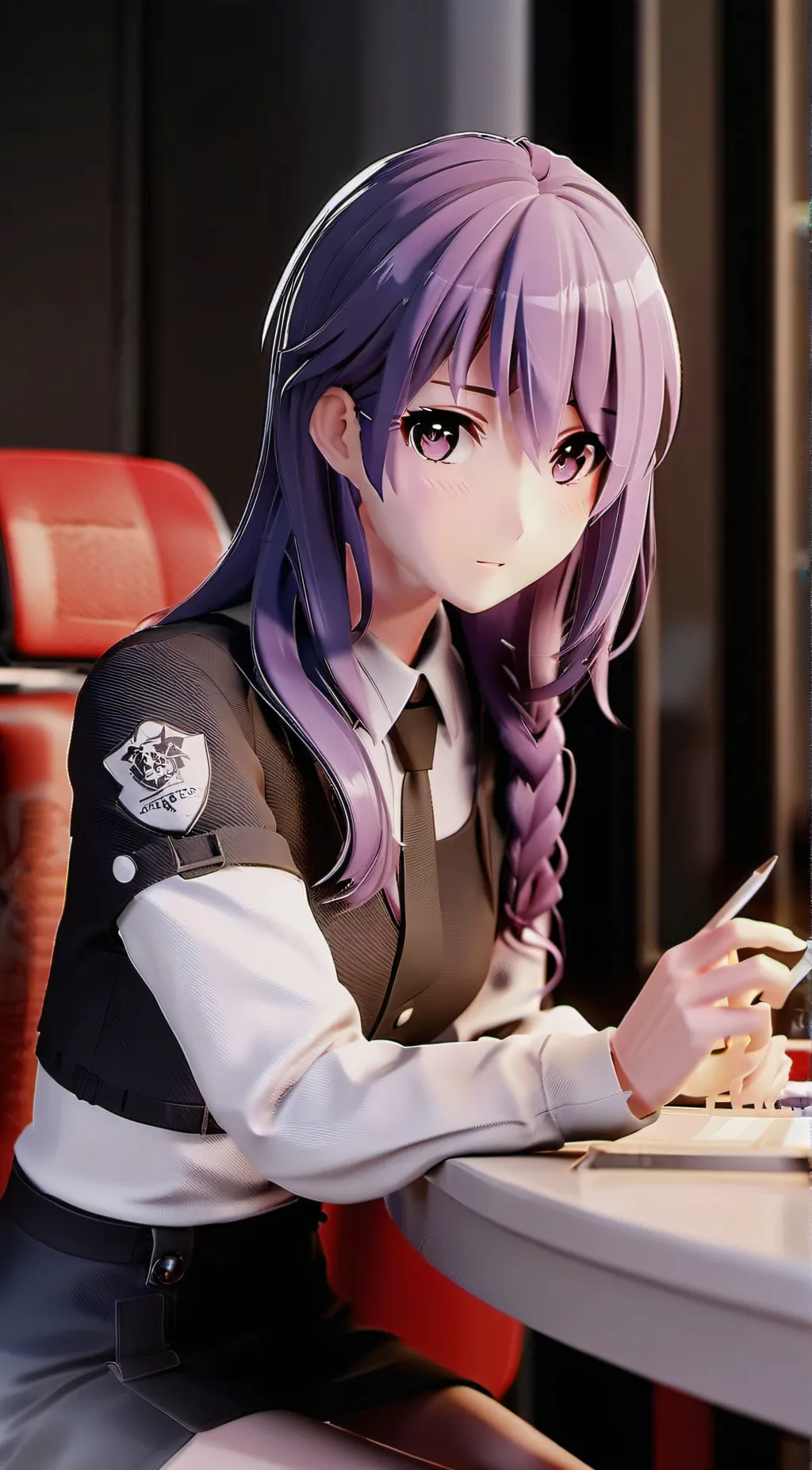 ai character: Lily Flower background