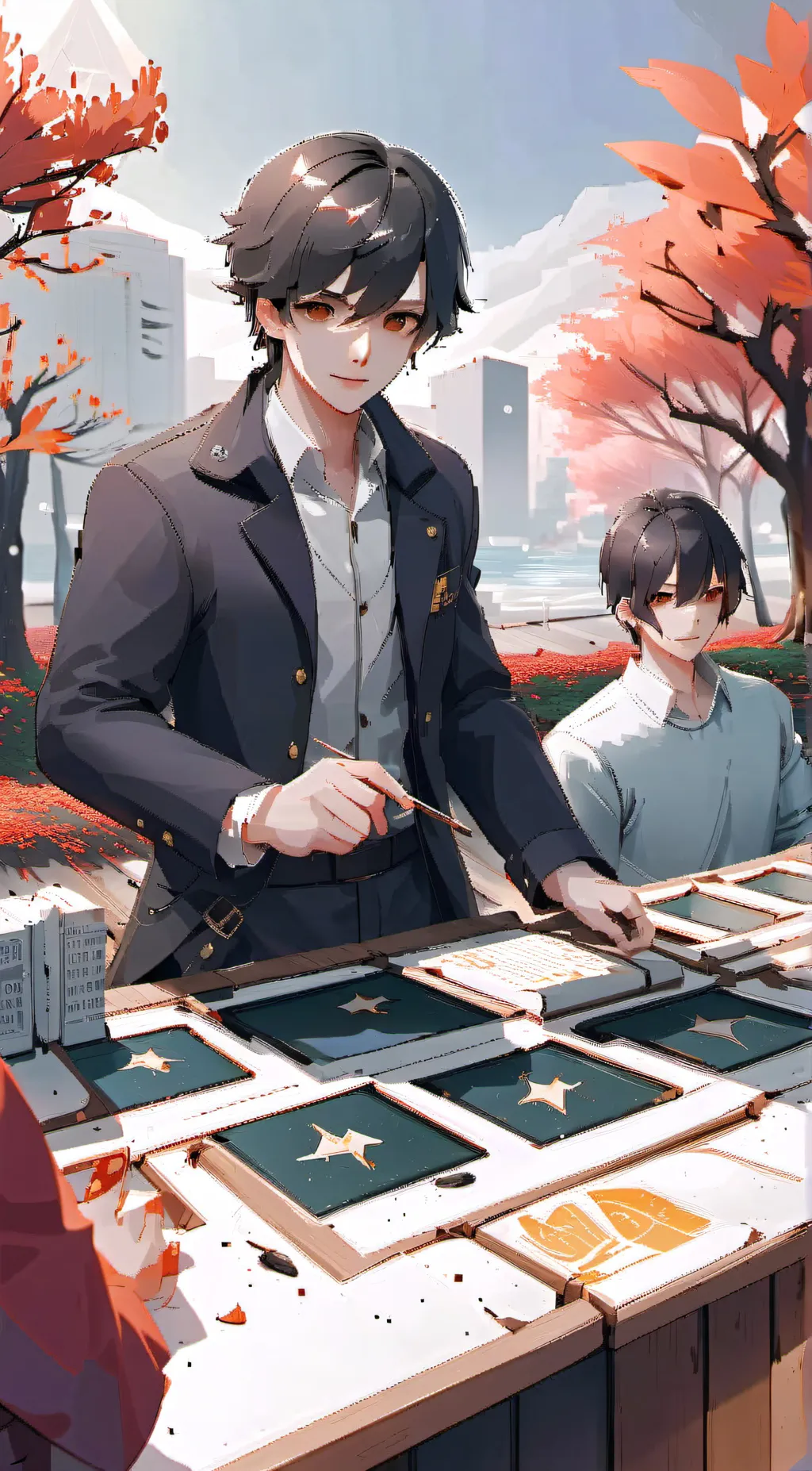 ai character: ash background