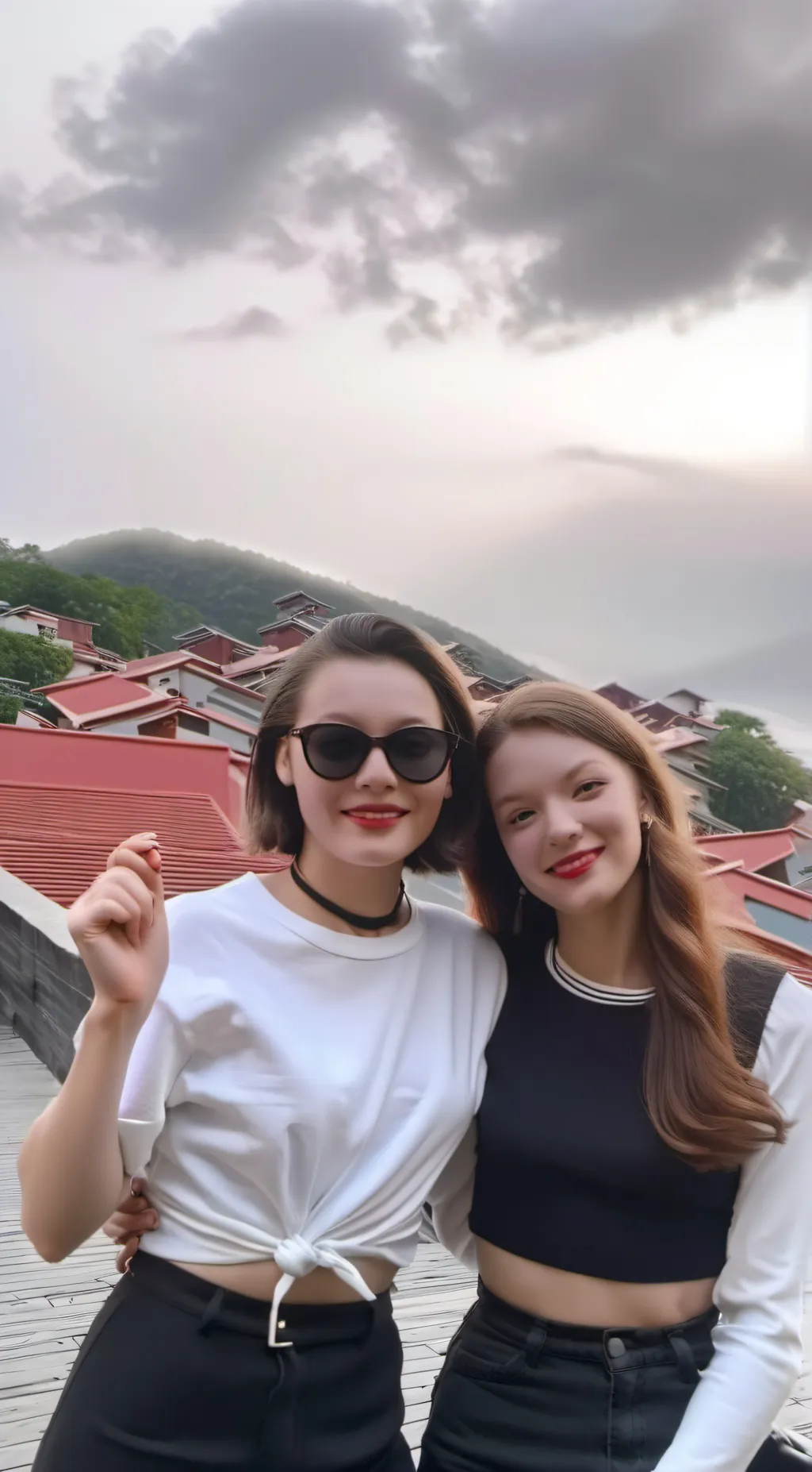 ai character: Me and My bestie background