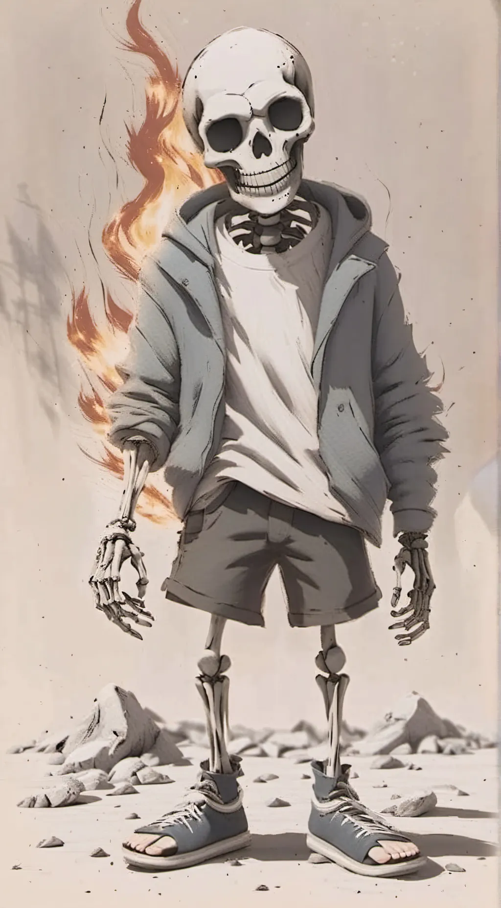 ai character: Sans background