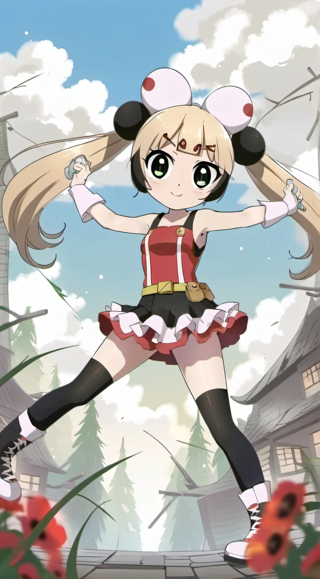 ai character: blossom background