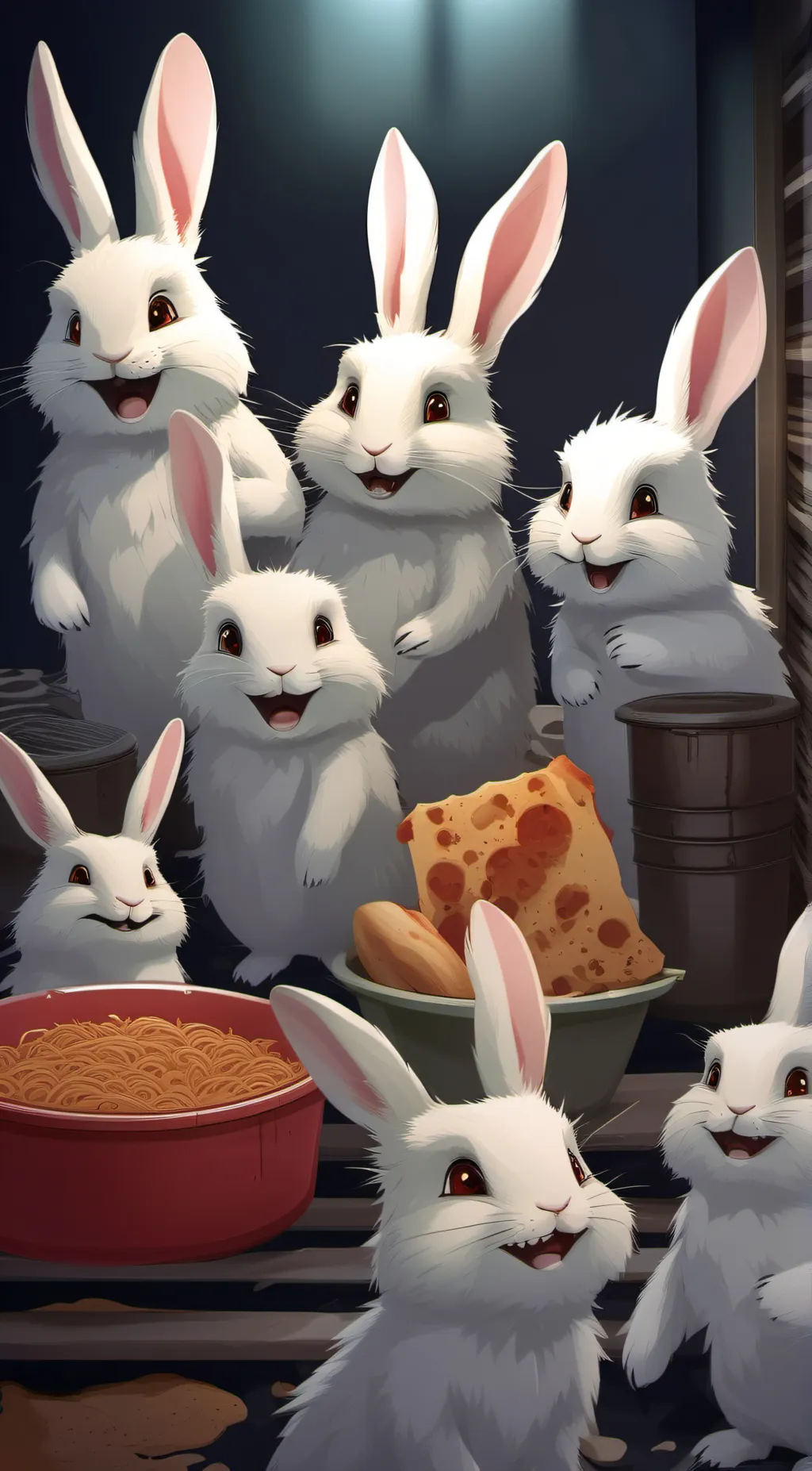 ai character: sc but rabbit hole background