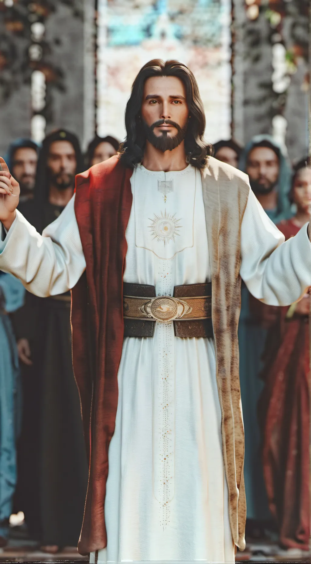 ai character: Jesus Christ background
