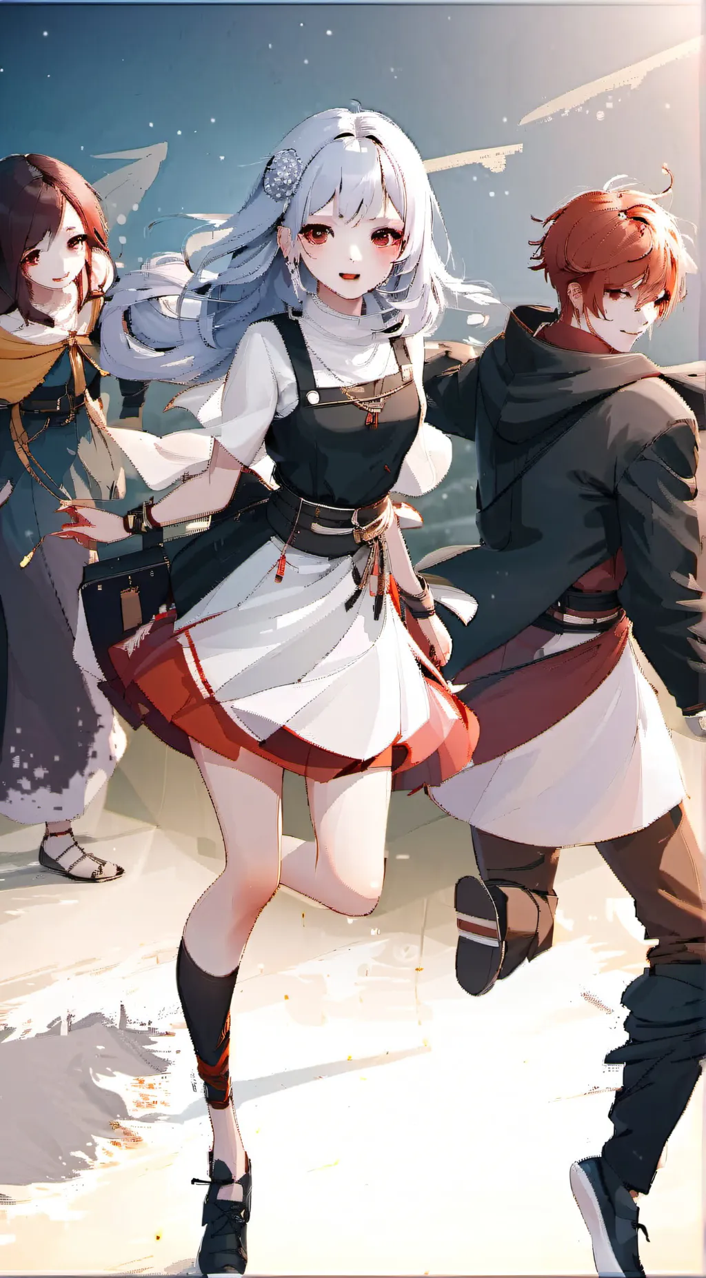 ai character: hübsches mädchen background