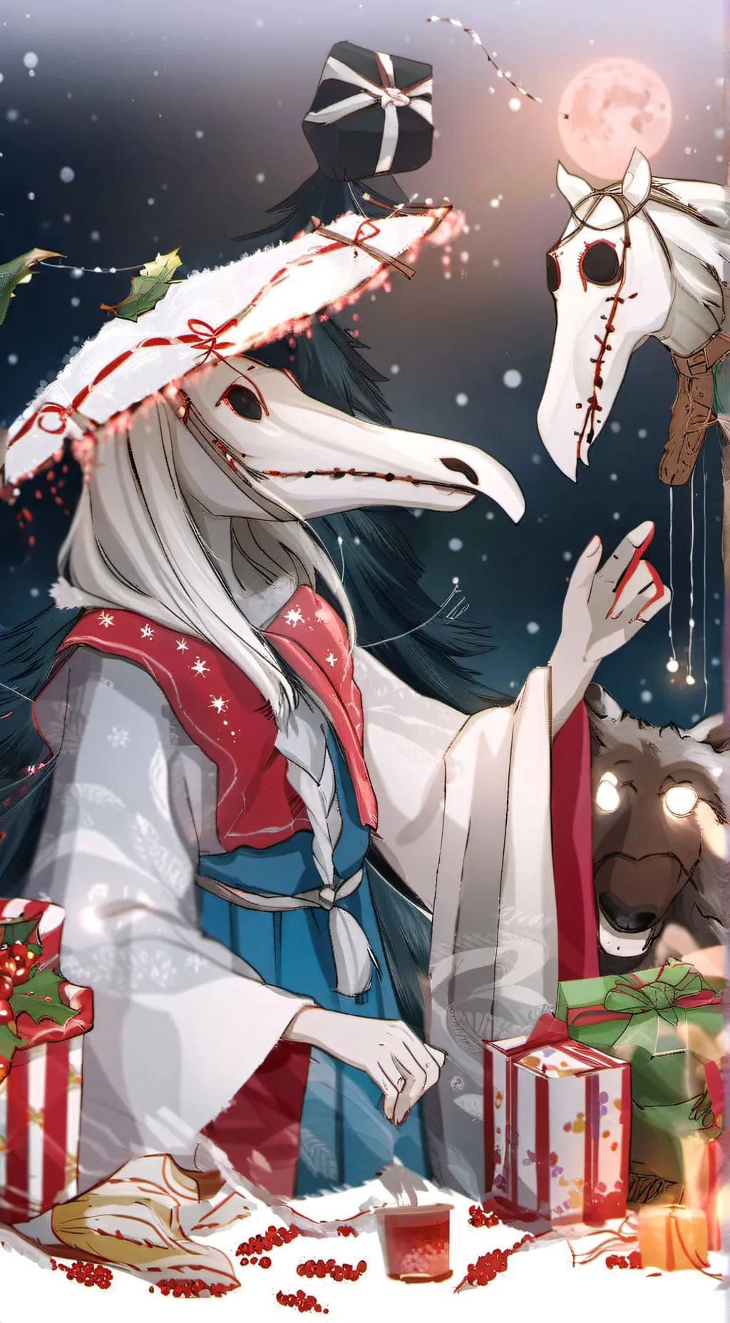 ai character: mari lwyd background