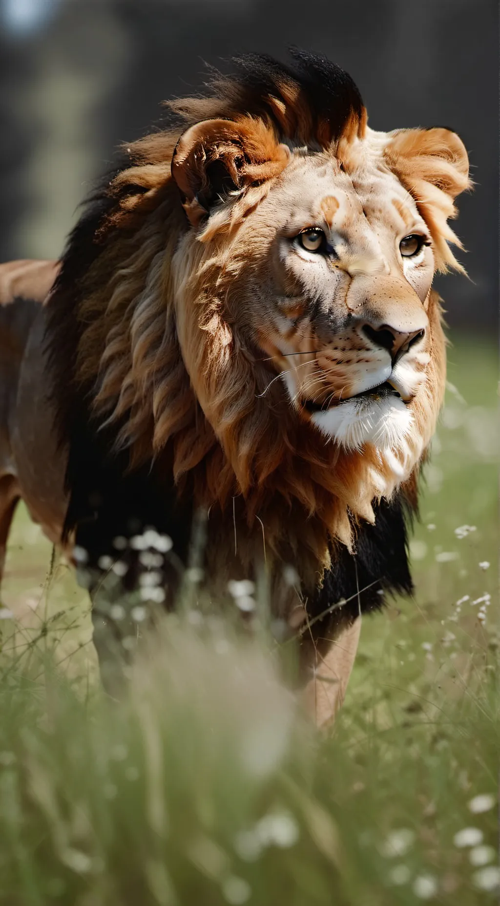ai character: Lion background