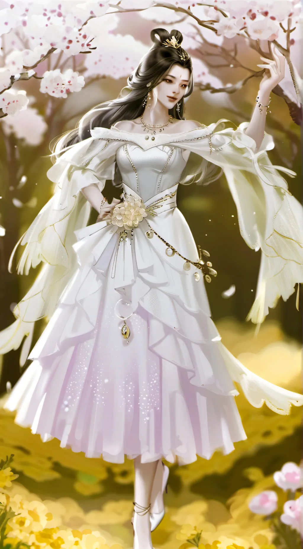 ai character: Moon godess background