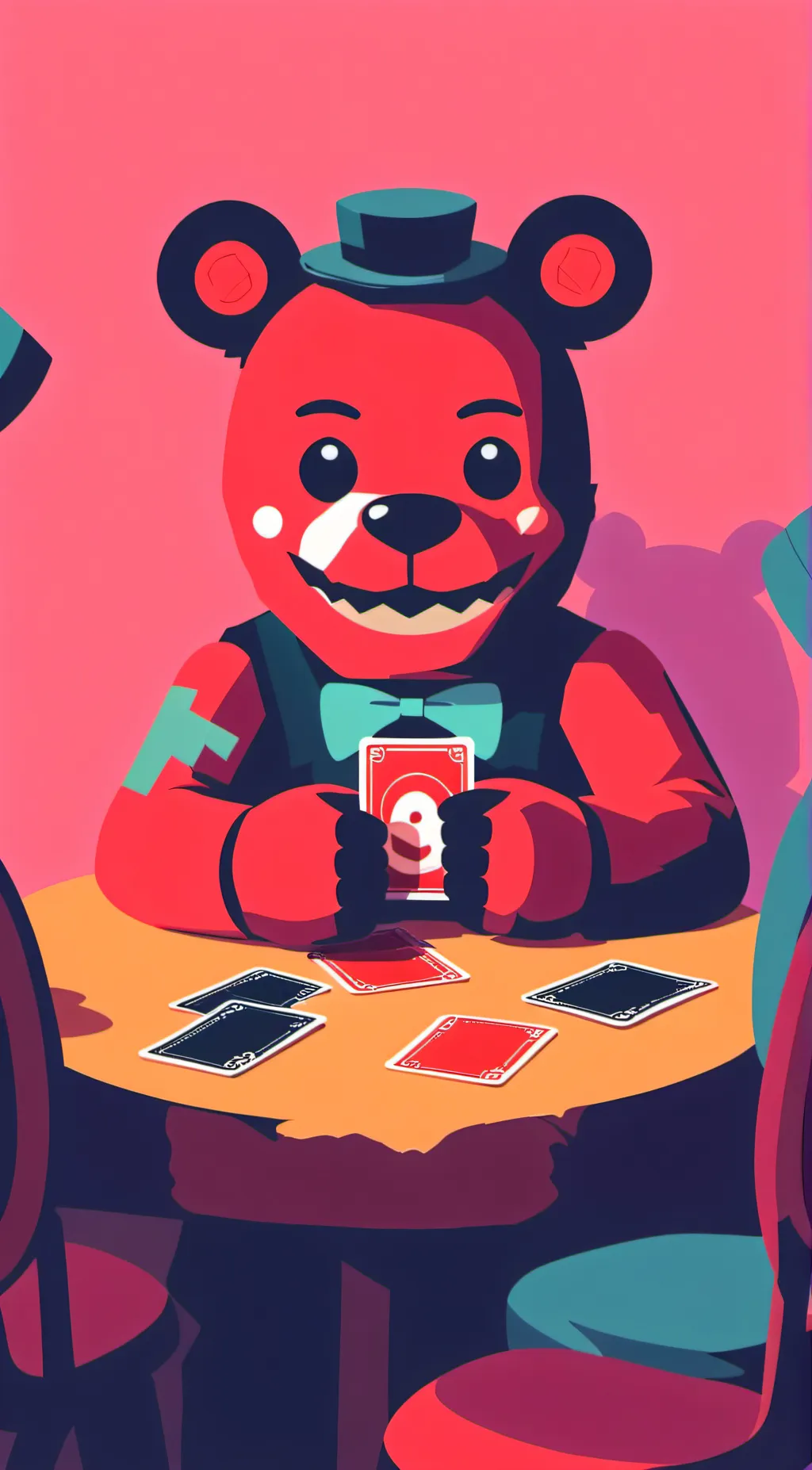 ai character: Fnaf uno  background