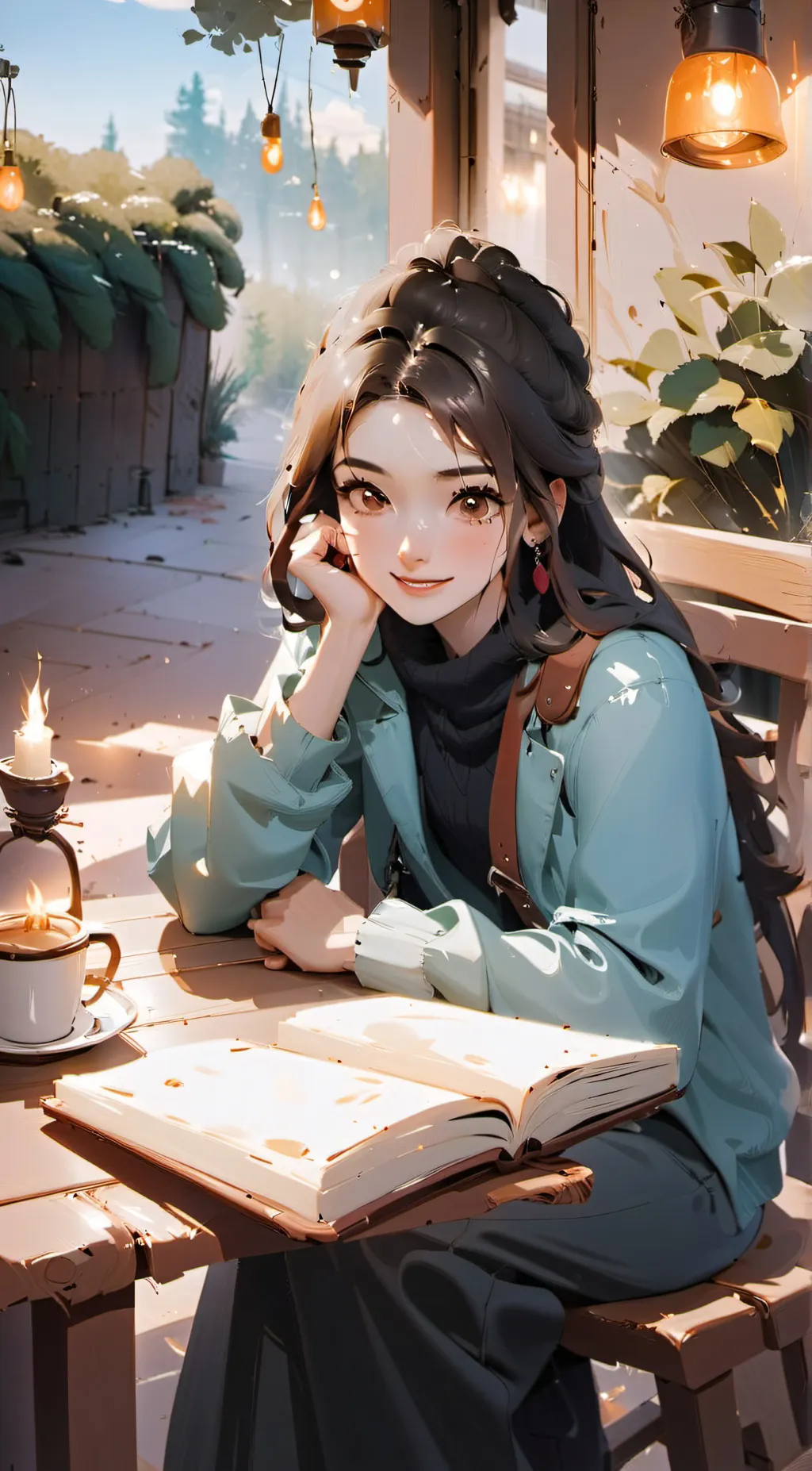 ai character: Ashley  background