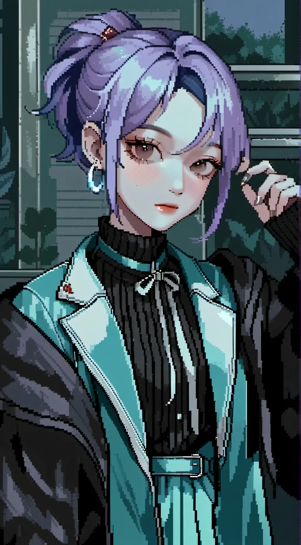 ai character: bad girl  background