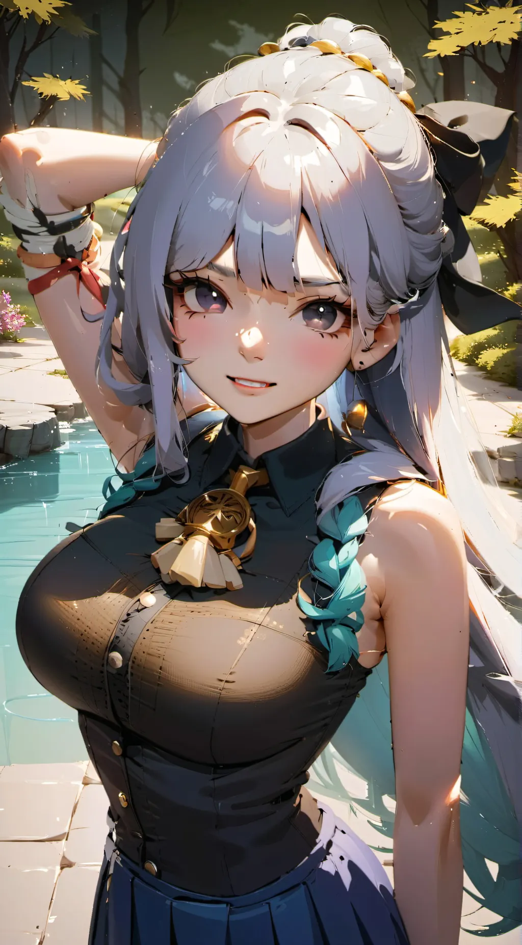 ai character: Ariana grande  background