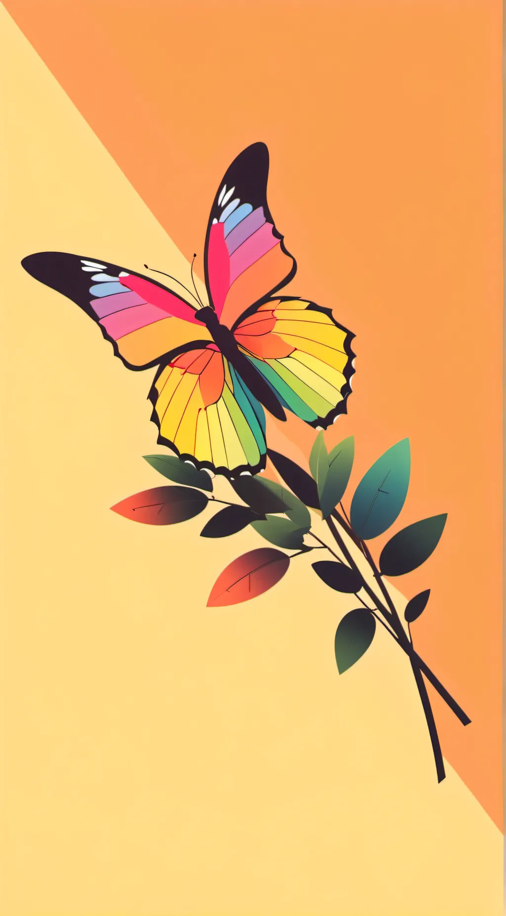 ai character: Butterfly  background