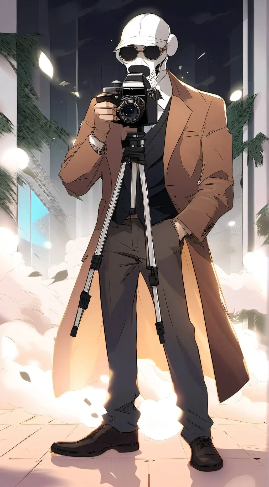 ai character: Simp camera man background