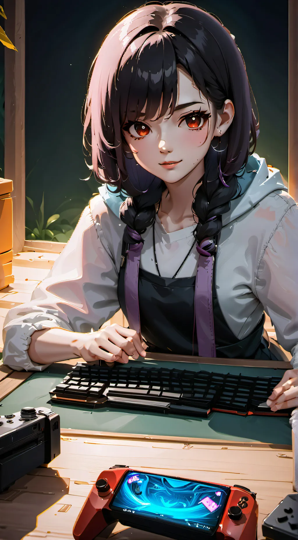 ai character: maline background