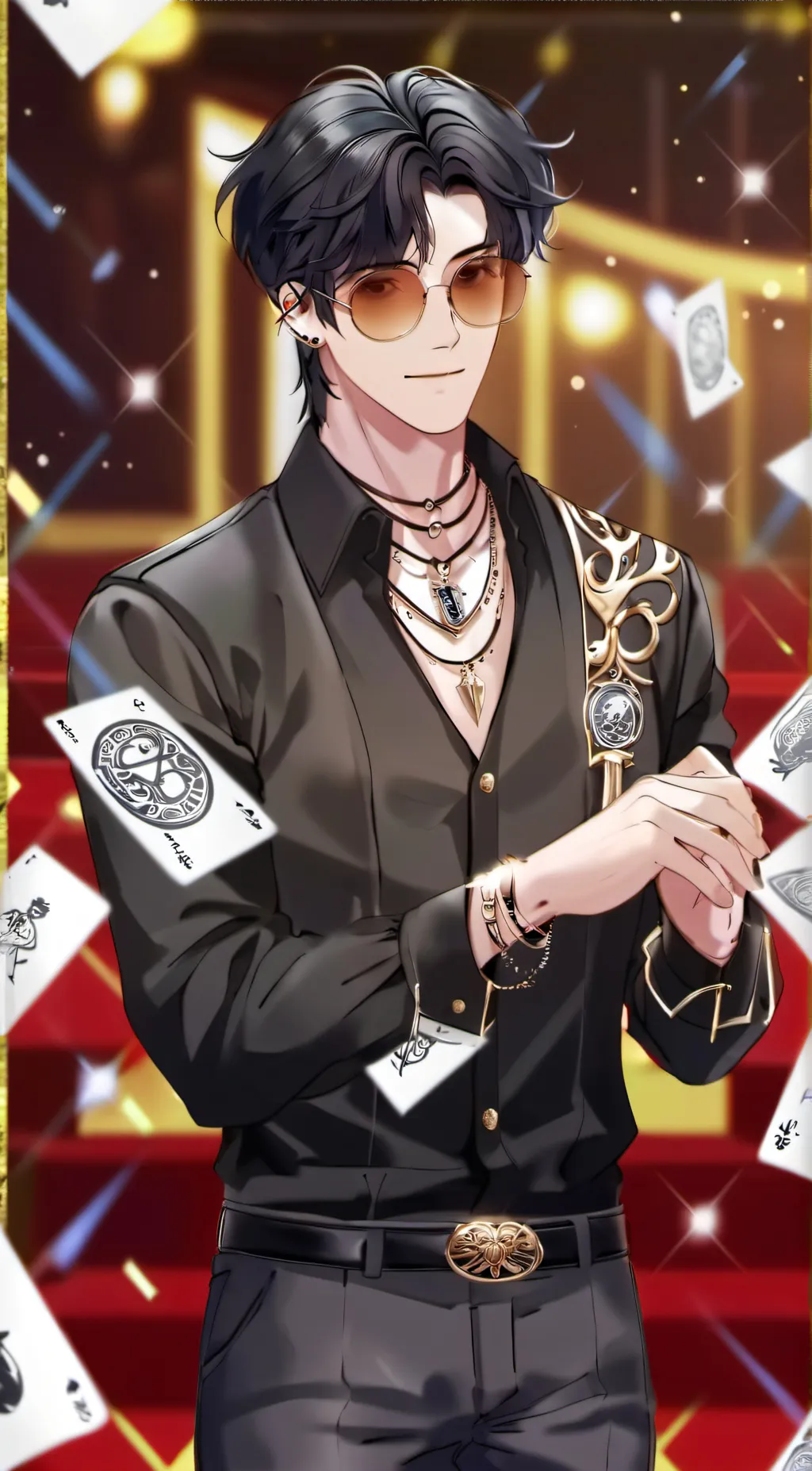 ai character: Xavier redwood  background